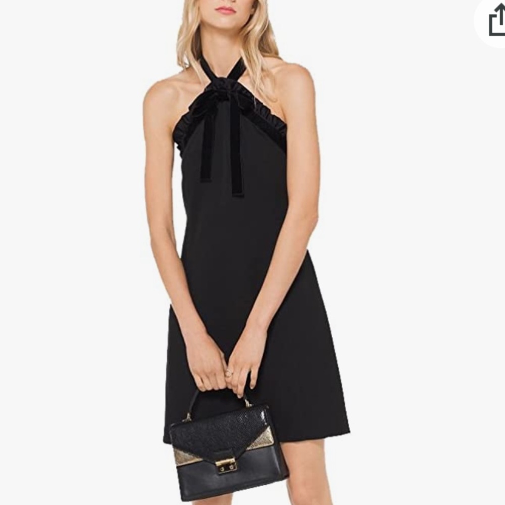 New Michael kors ruffle halter top dress